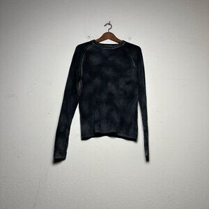 VTG BC Ethic Sweater Long Sleeve Aryclic Women L Faded Blue Grey 90s Retro Cozy